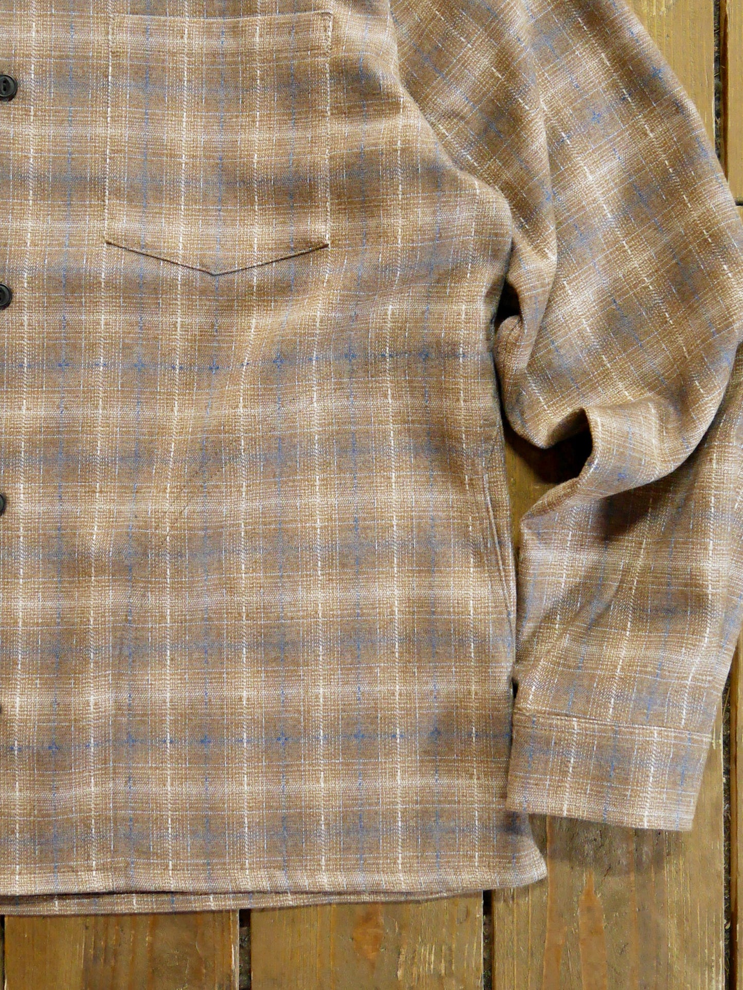 Vin&Age | TYPE VSL12_26 OMBRE CHECK SHIRT - Beige
