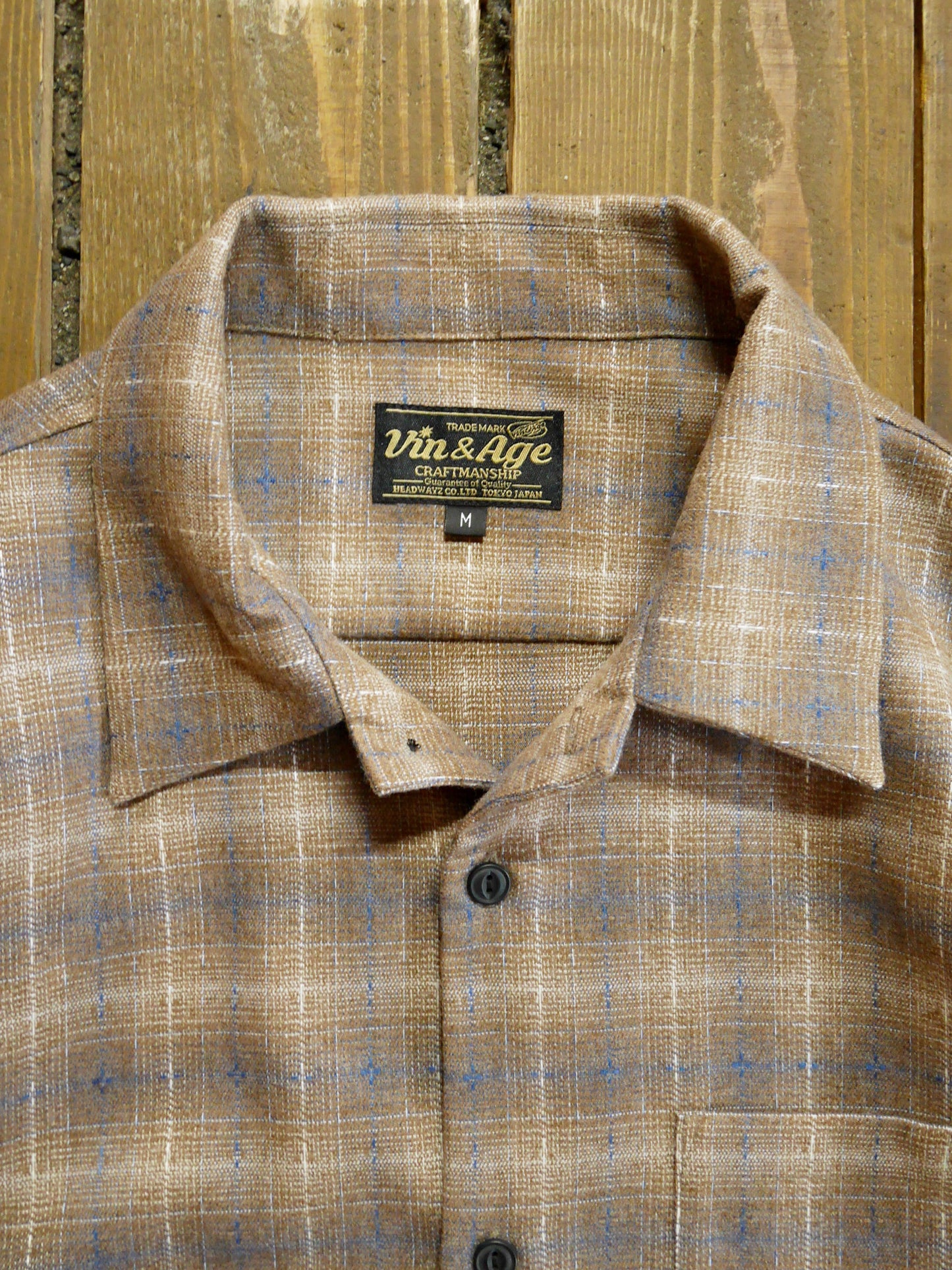 Vin&Age | TYPE VSL12_26 OMBRE CHECK SHIRT - Beige