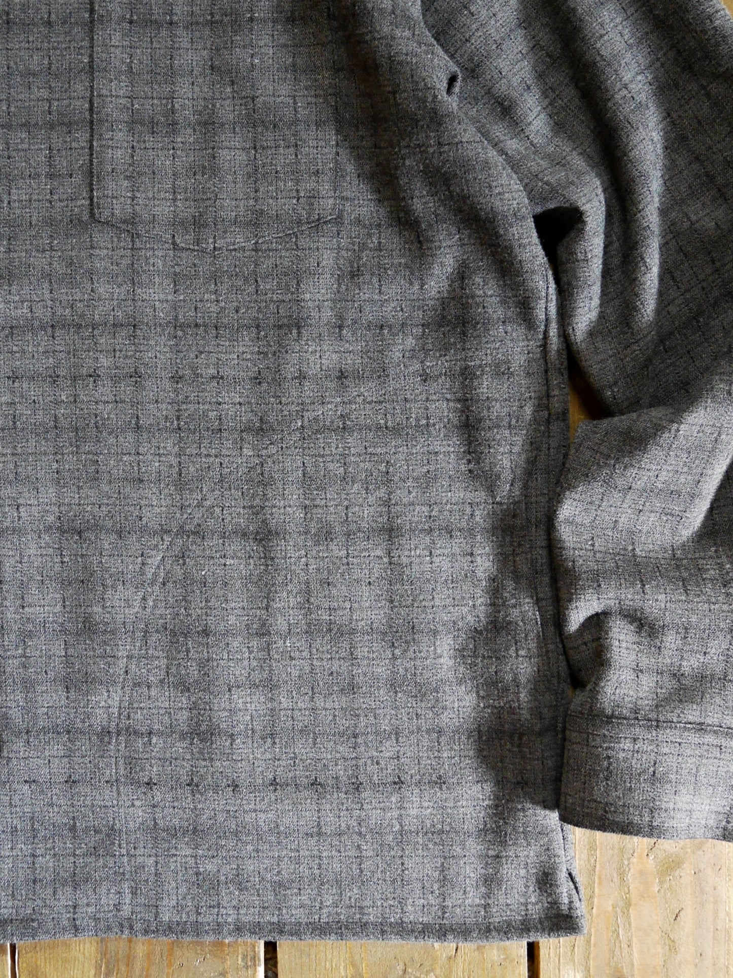 Vin&Age | TYPE VSL12_26 OMBRE CHECK SHIRT - Gray