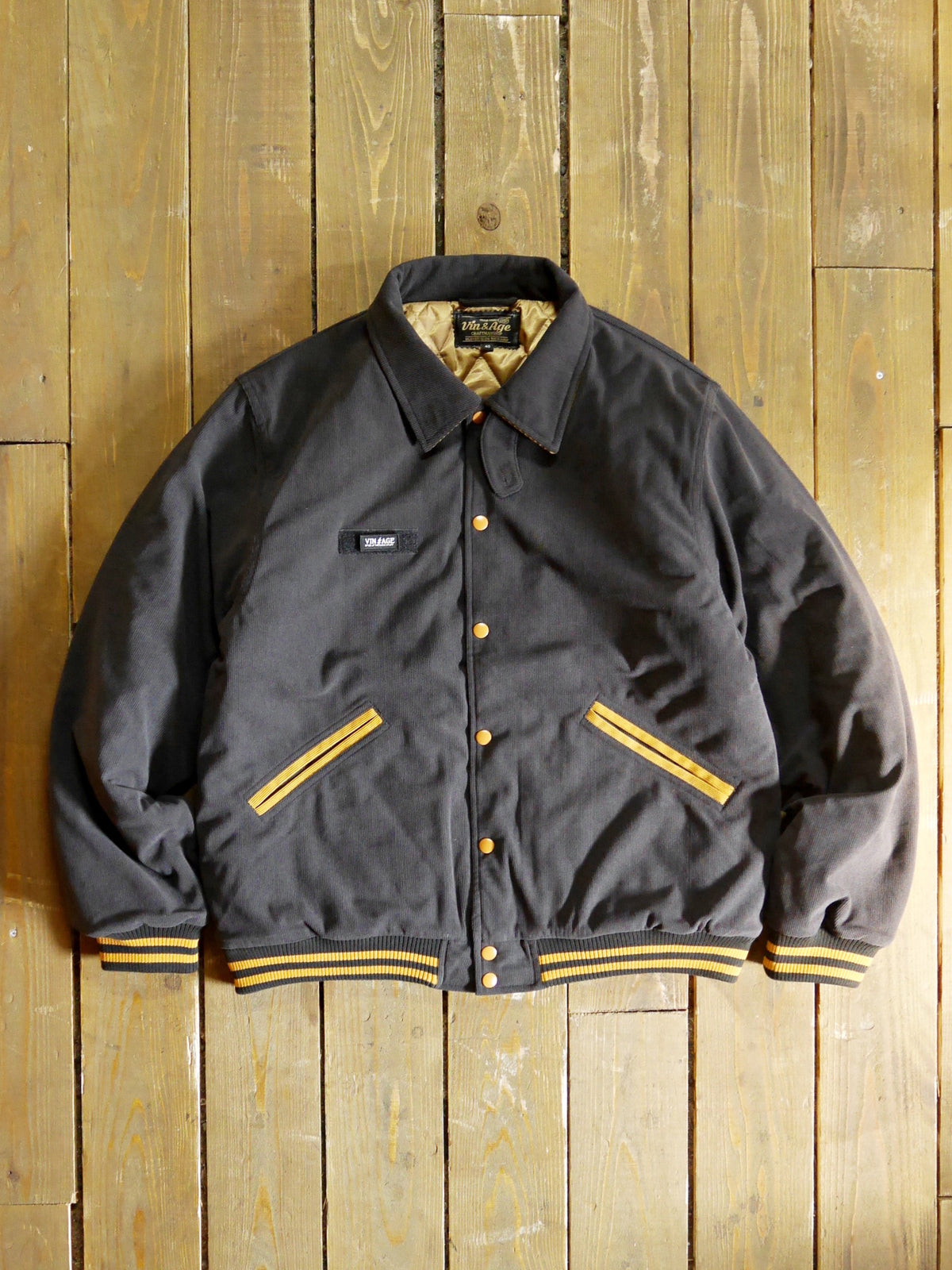 Vin&Age | TYPE VTJ9 LETTERMAN JK - Dark Gray/Mustard