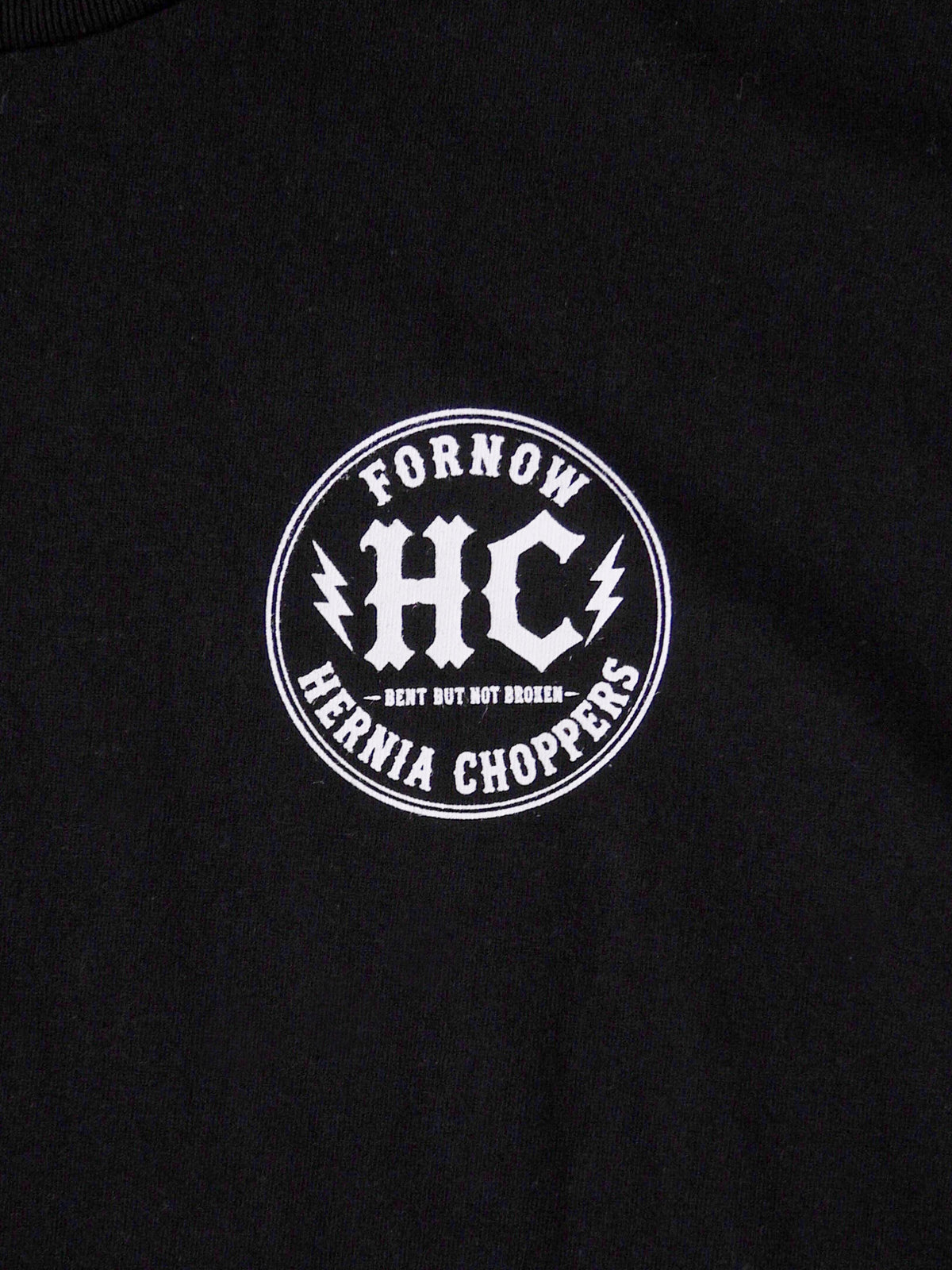 FORNOW | HERNIA CHOPPERS "BACKBONE" TEE - Black