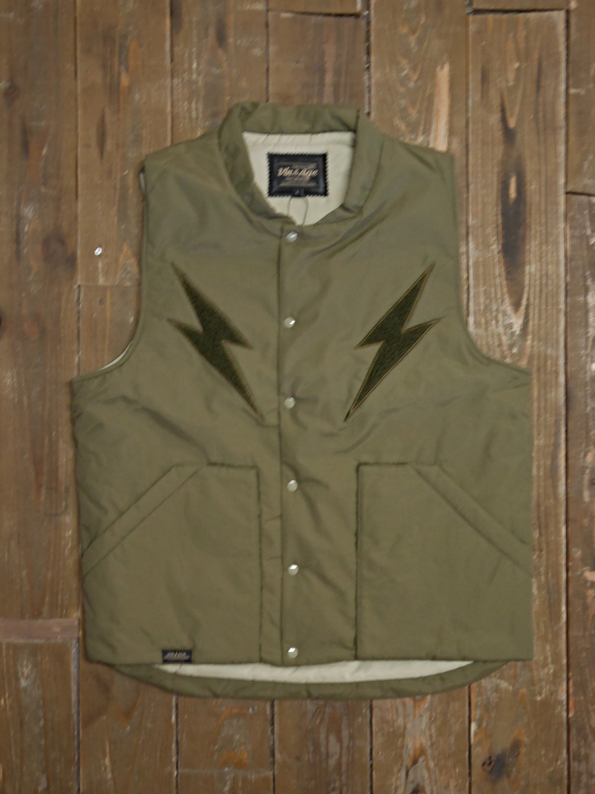 Vin&Age | TYPE VTJ11 NYLON PUFFER VEST - Khaki