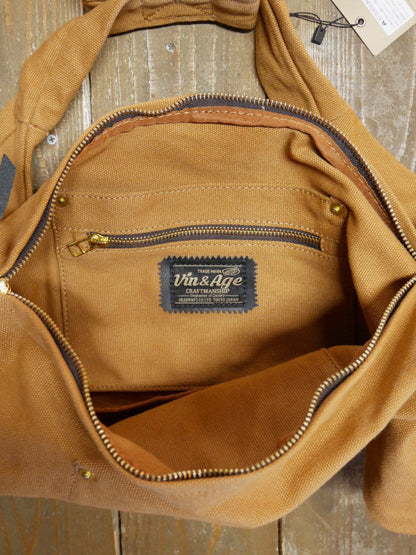Vin&Age | TYPE VBG10 CANVAS SHOULDER BAG - Brown