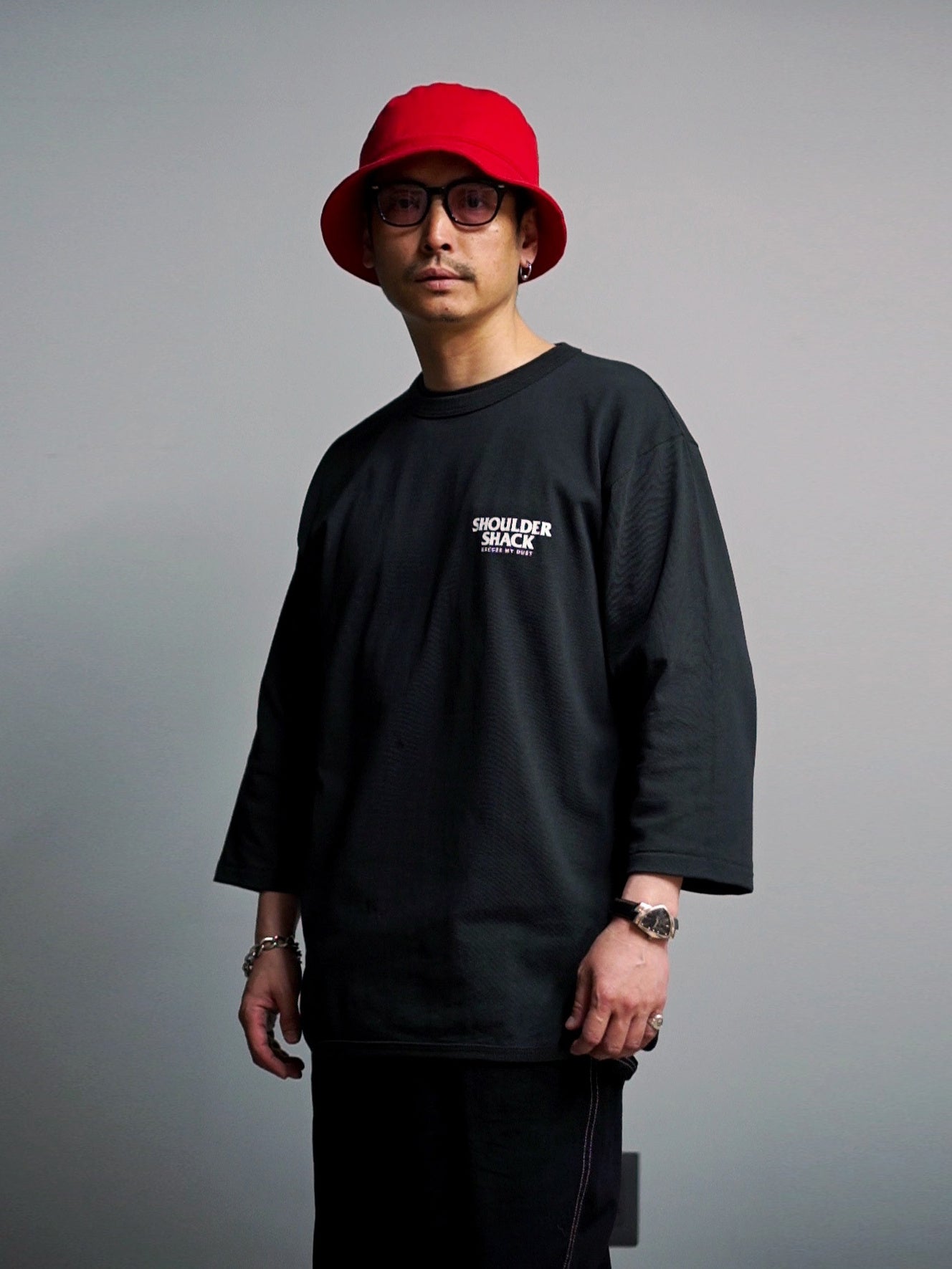 SHOULDER SHACK 3/4 Sleeve T-Shirts - Sumikuro