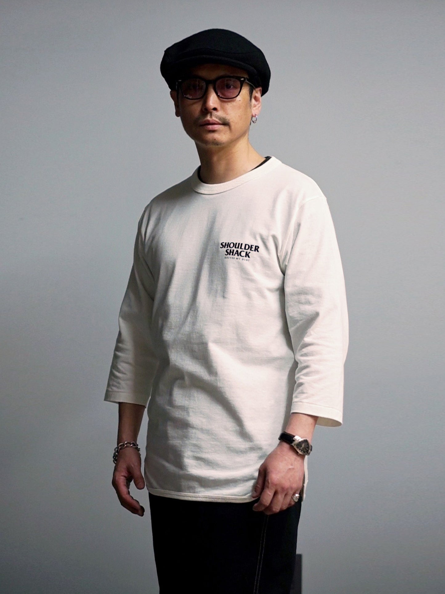SHOULDER SHACK 3/4 Sleeve T-Shirts - Natural