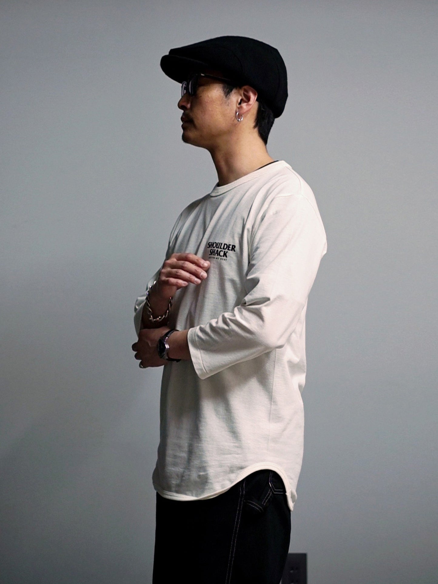 SHOULDER SHACK 3/4 Sleeve T-Shirts - Natural