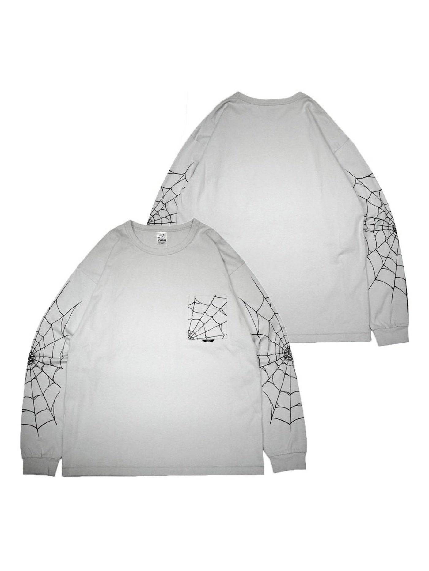 TYPE VT14 SPIDER-WEB LONG SLEEVE-T - Pale Gray