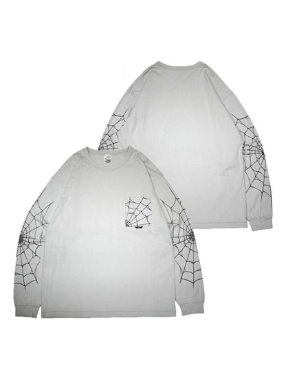 TYPE VT14 SPIDER-WEB LONG SLEEVE-T - Pale Gray