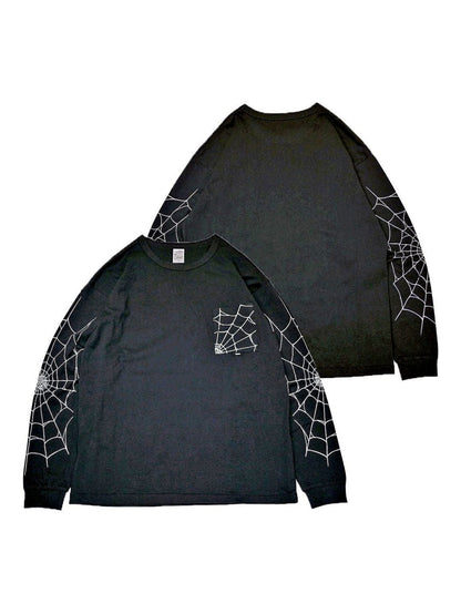 TYPE VT14 SPIDER-WEB LONG SLEEVE-T - Black