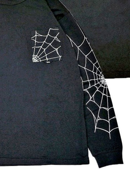 TYPE VT14 SPIDER-WEB LONG SLEEVE-T - Black