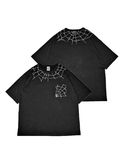 TYPE VT15 SPIDER-WEB SHORT SLEEVE-T - Black